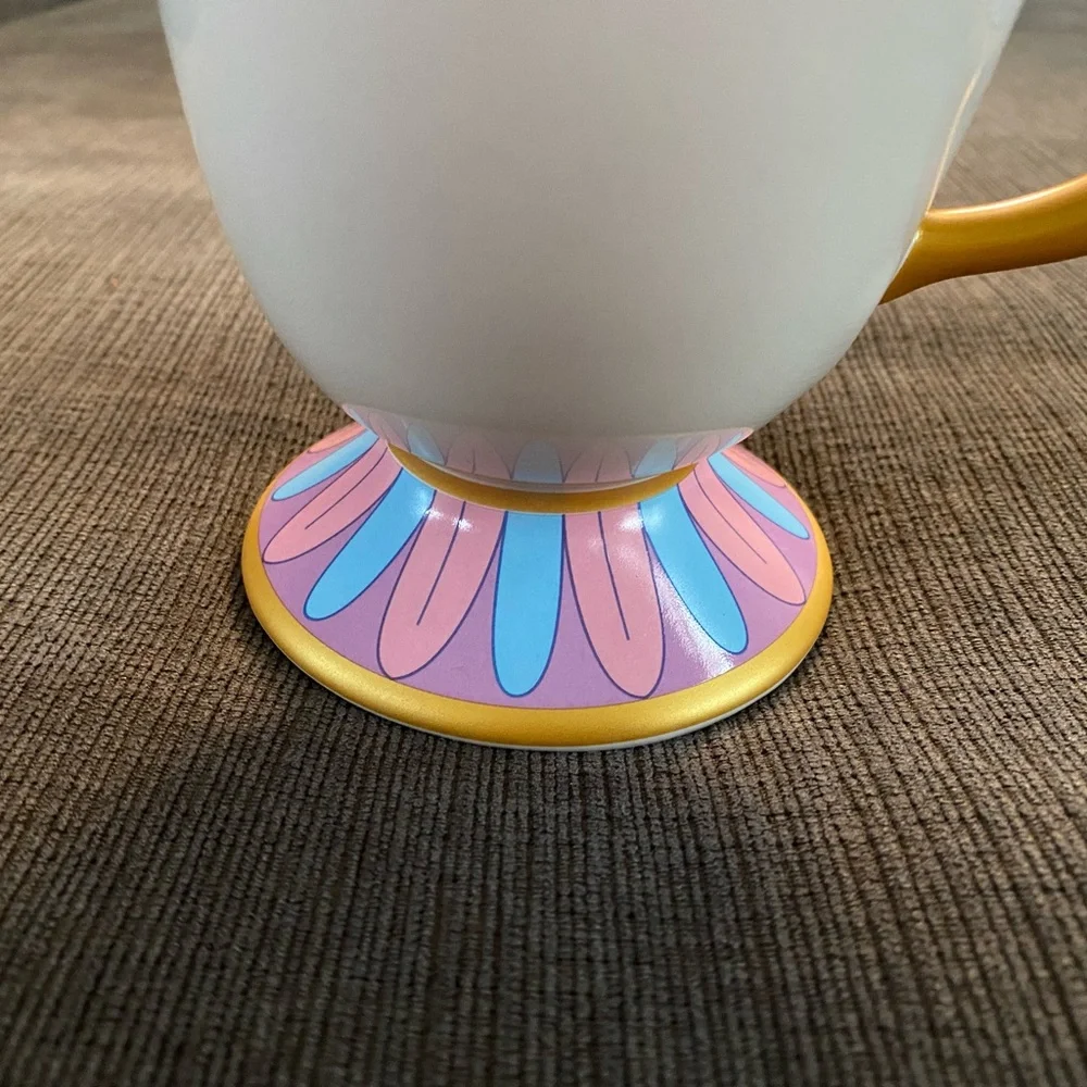 Disney Parks authentic ceramic Chip Mug, Beauty and the Beast, souvenir for less - Picture 4 of 9